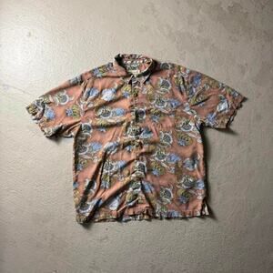 Tommy Bahama Silk Floral Button Up Men's XL Beach Island Summer